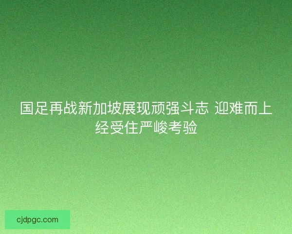 国足再战新加坡展现顽强斗志 迎难而上经受住严峻考验